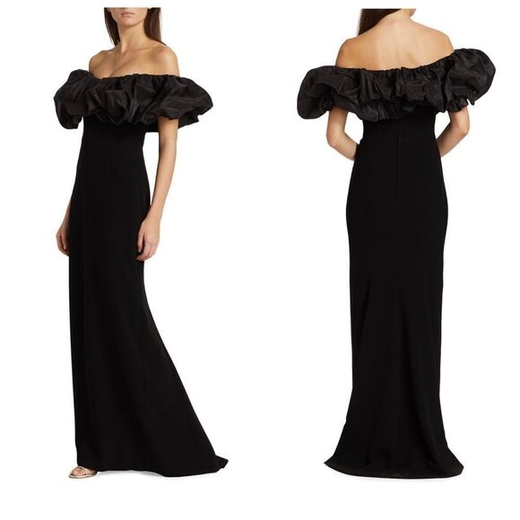 Catherine Regehr St. Martin Off-The-Shoulder Sheath Gown size 6 - Picture 1 of 14